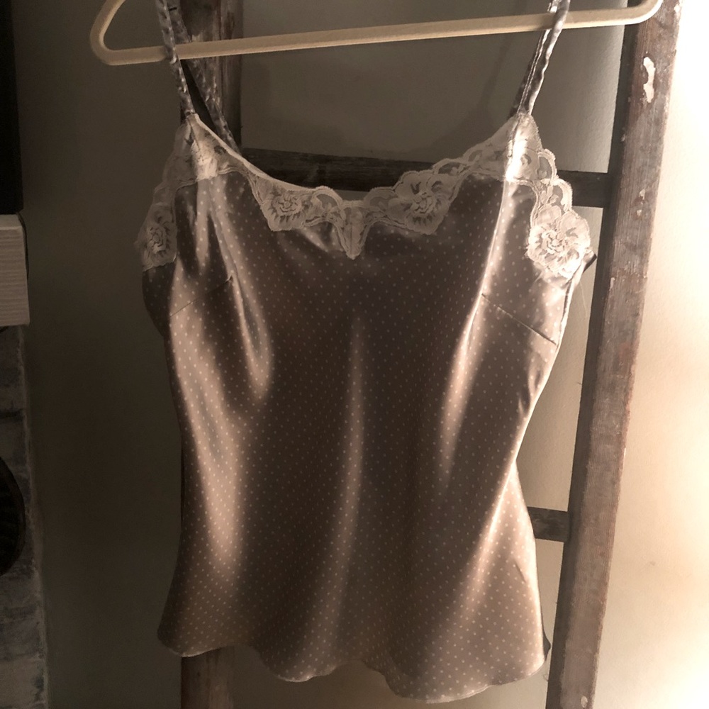 Gray polka dot camisole